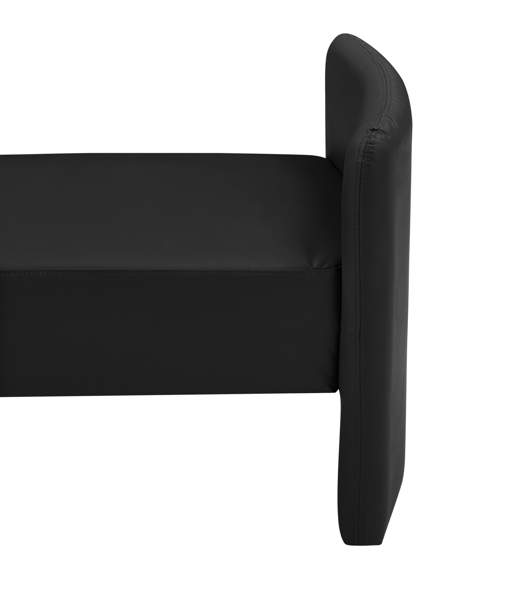 Modern Upholstered Bed Bench Entryway BenchOttoman with Armrest