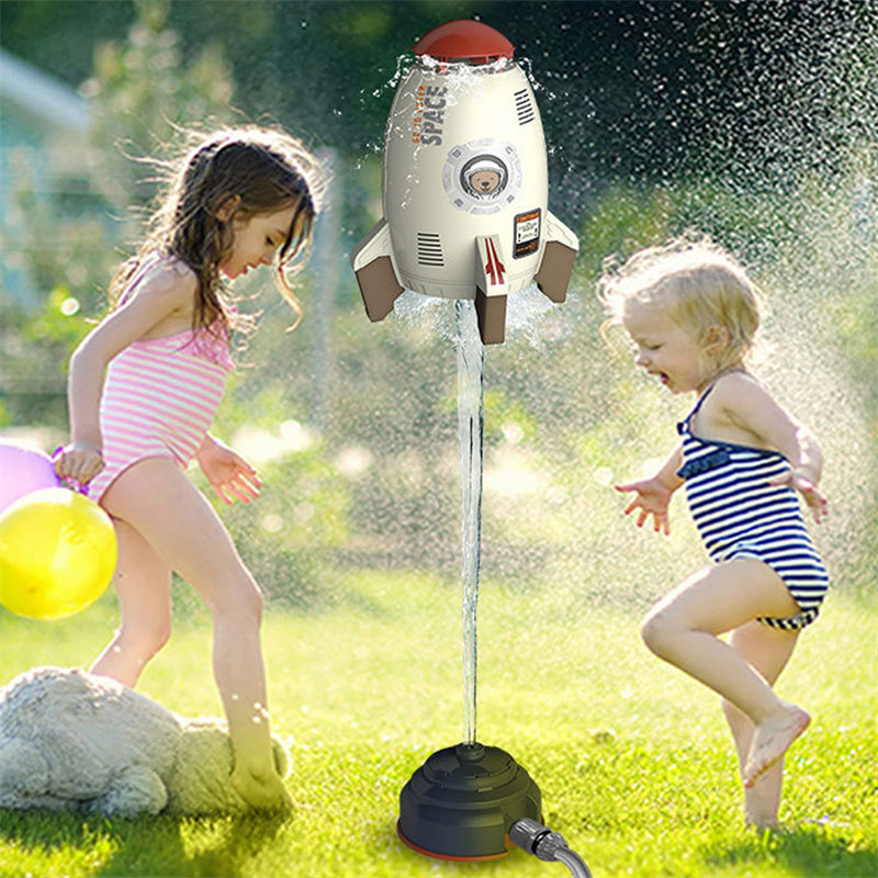 Rocket Water Sprinkler Lawn Toys For Kids Summer