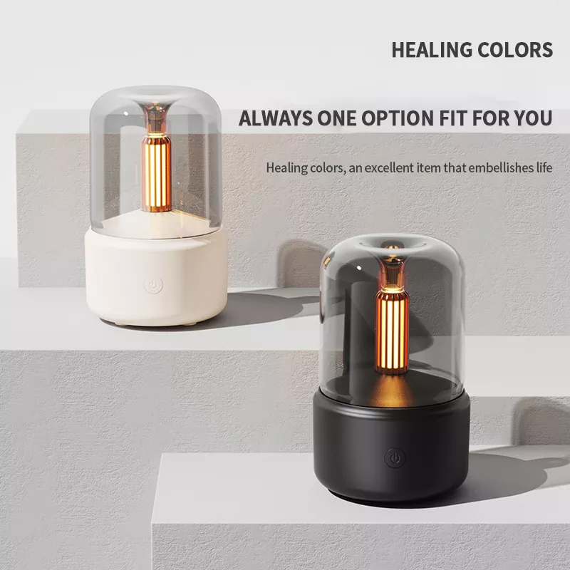 Mini Candle Lamp Aromatherapy Diffuser & Humidifier for Home and Office 120ml (USB)