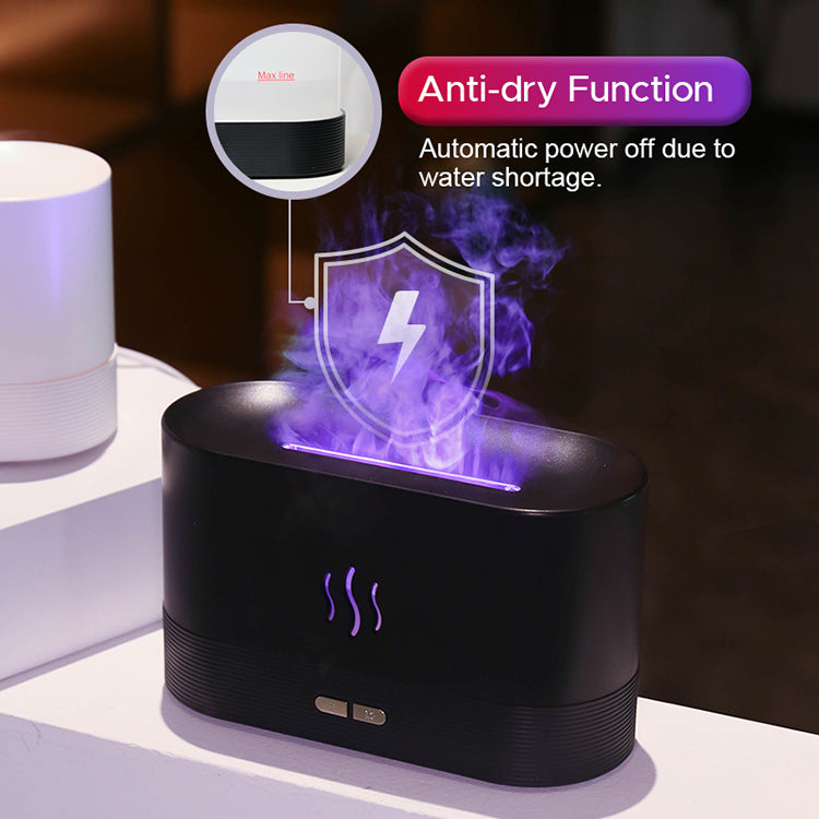 Colourful RBG Flame Humidifier & Essential Oil Diffuser