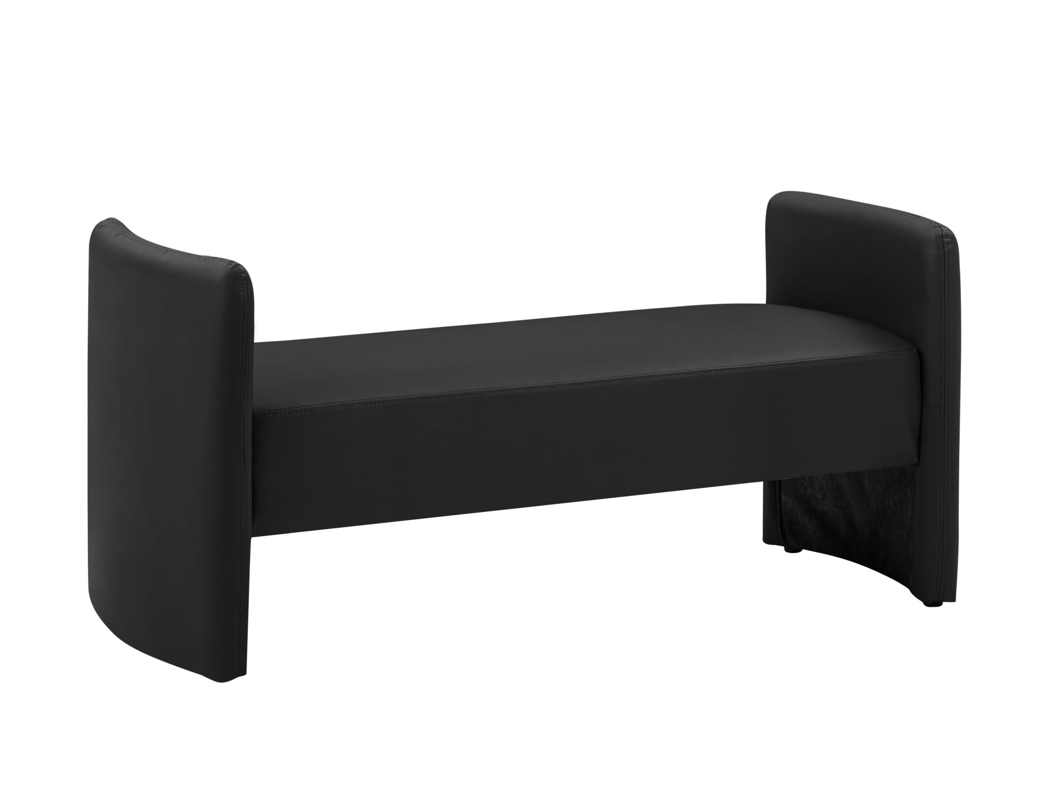 Modern Upholstered Bed Bench Entryway BenchOttoman with Armrest