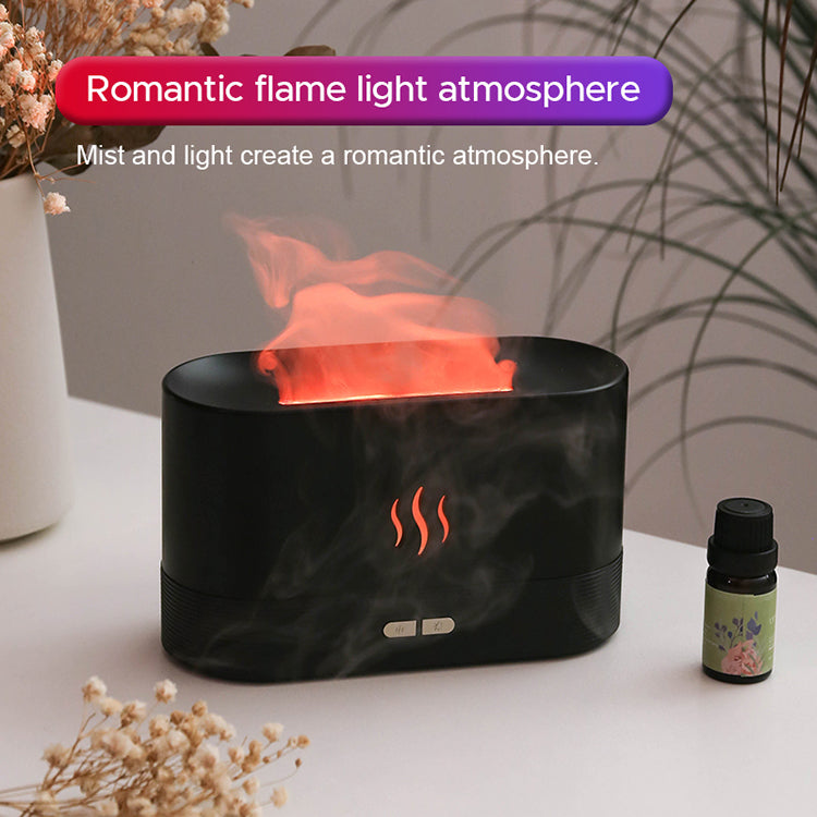 Colourful RBG Flame Humidifier & Essential Oil Diffuser