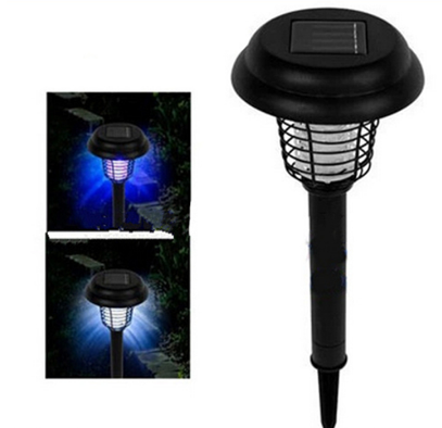 Powerful Solar Led Rechargeable Anti-Mosquito Lamp Electronic Fly Bug Zapper Insect Pest  Uv Trap Outdoor Garden Lawn Lamp