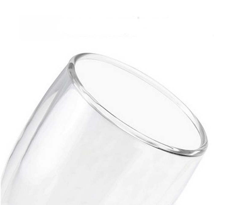 Heat resistant glass double coffee cup