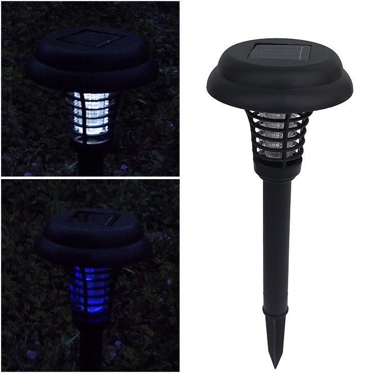 Powerful Solar Led Rechargeable Anti-Mosquito Lamp Electronic Fly Bug Zapper Insect Pest  Uv Trap Outdoor Garden Lawn Lamp