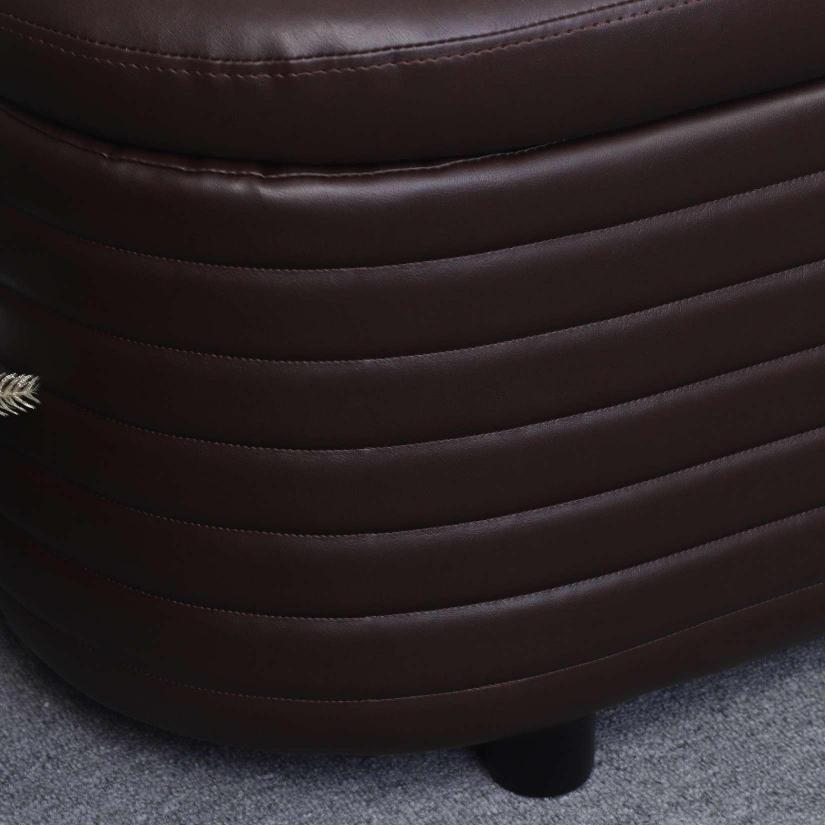 PU Storage Ottoman Bench  for Bedroom End of Bed Stool with Safety Hinge for Living Room, Entryway