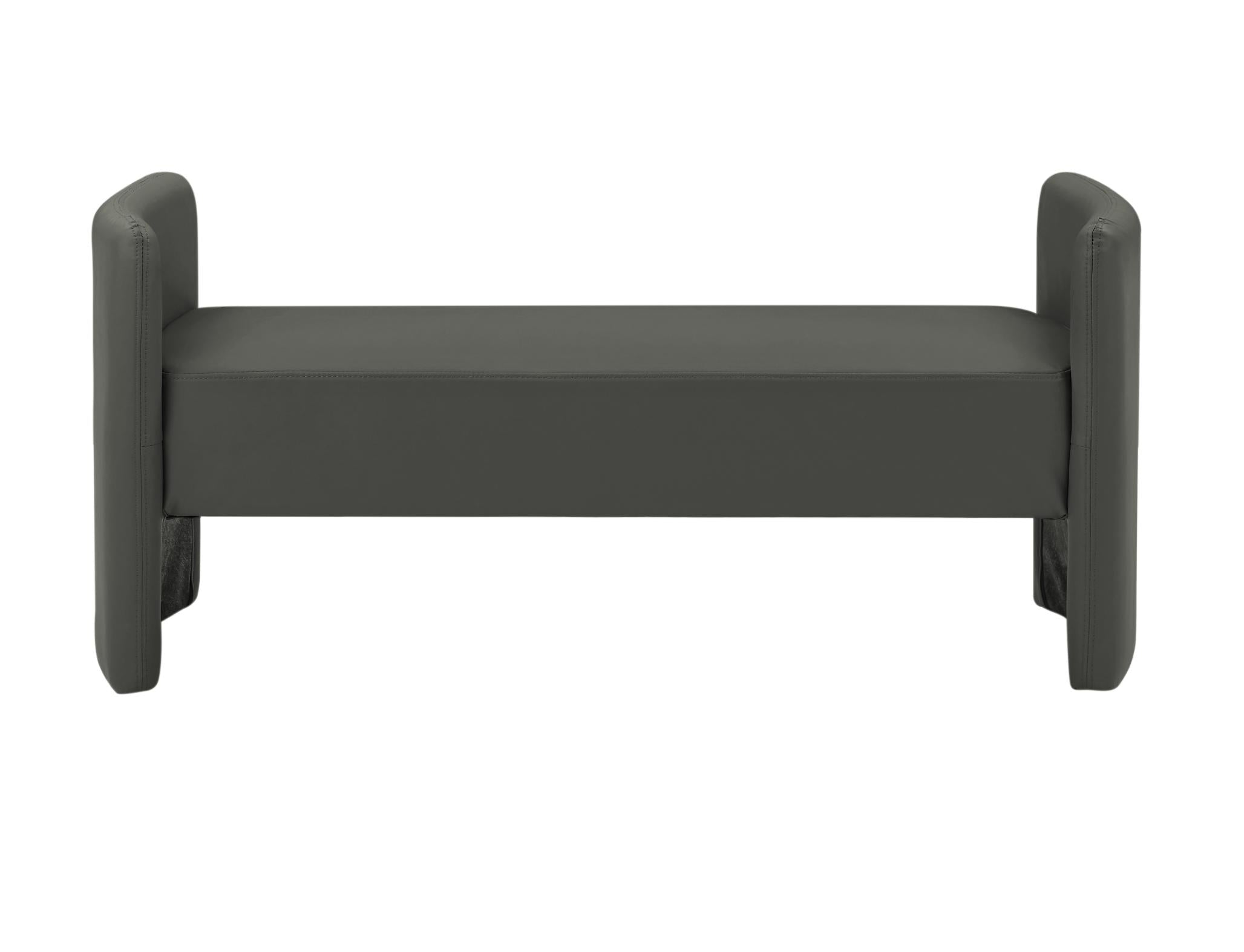 Modern Upholstered Bed Bench Entryway BenchOttoman with Armrest