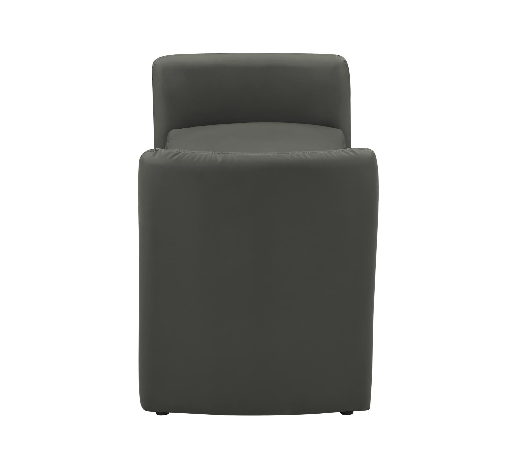 Modern Upholstered Bed Bench Entryway BenchOttoman with Armrest