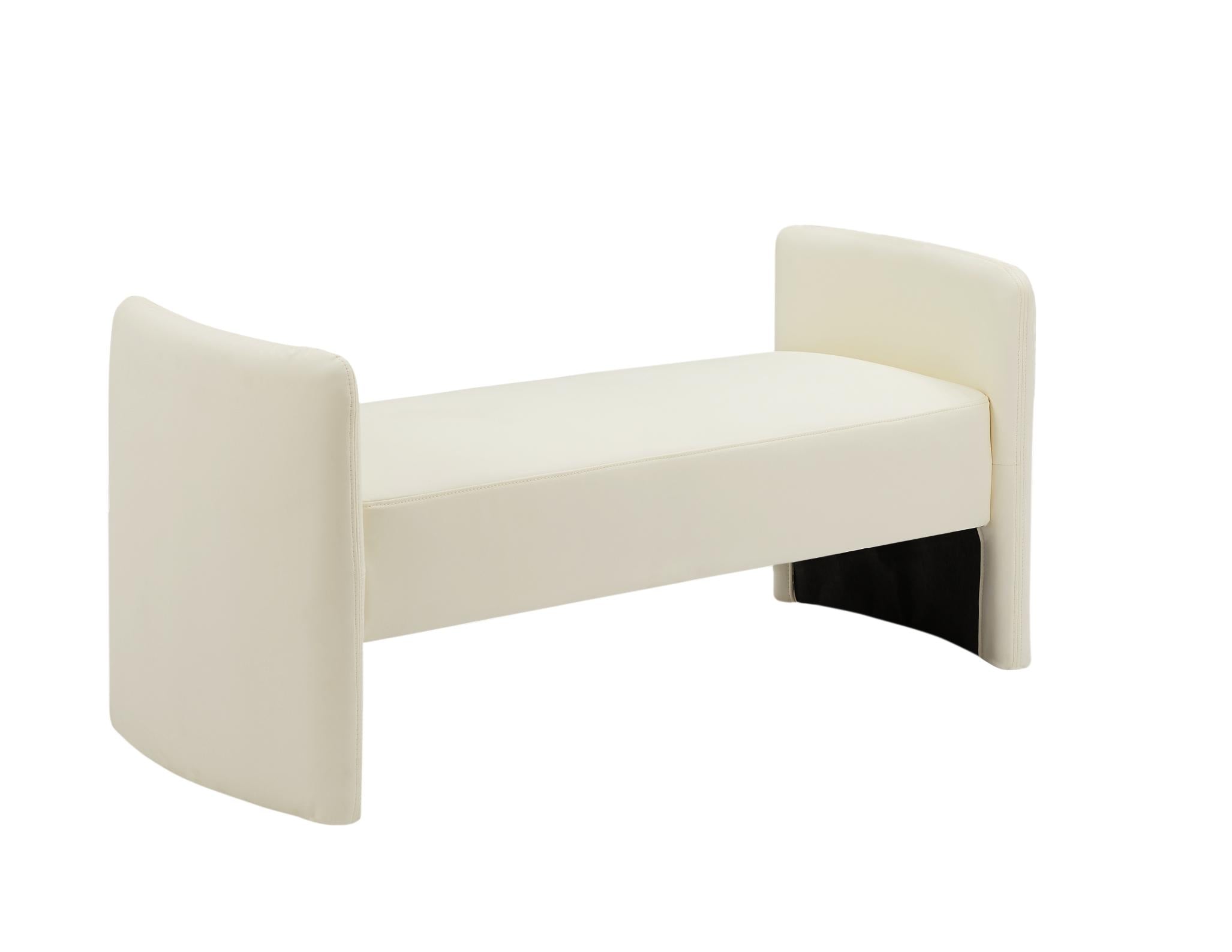 Modern Upholstered Bed Bench Entryway BenchOttoman with Armrest