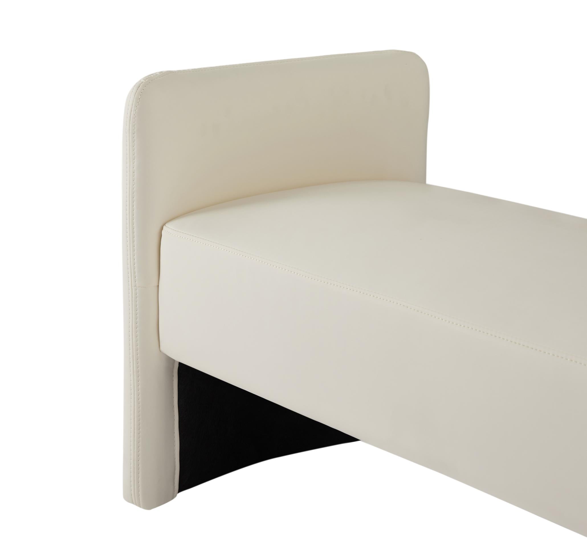 Modern Upholstered Bed Bench Entryway BenchOttoman with Armrest