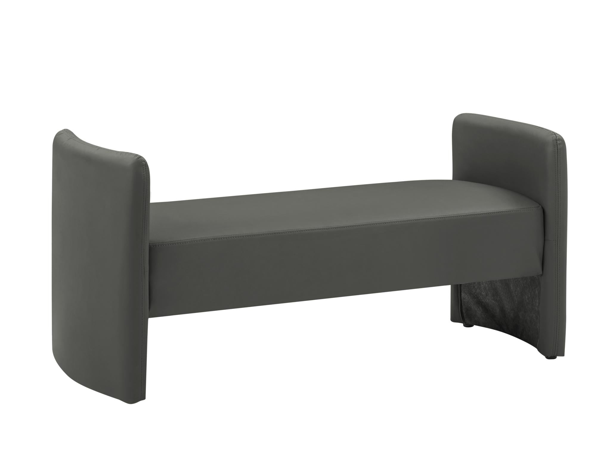 Modern Upholstered Bed Bench Entryway BenchOttoman with Armrest