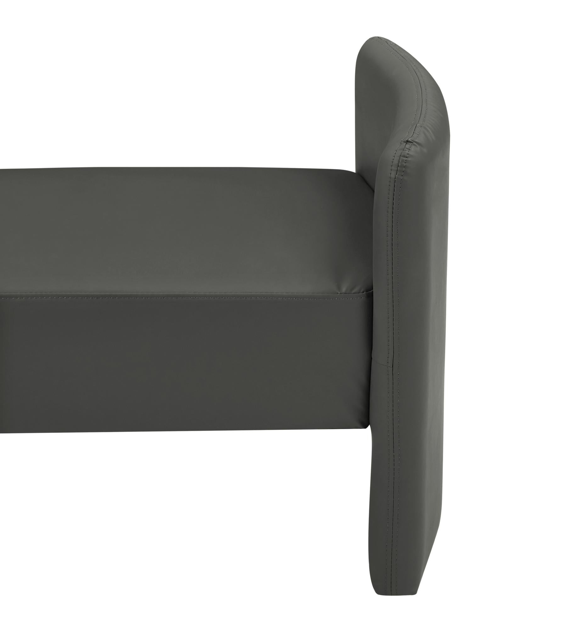 Modern Upholstered Bed Bench Entryway BenchOttoman with Armrest
