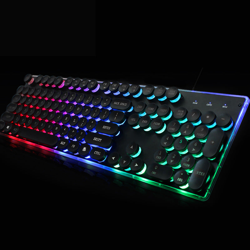 Crystal Luminous Wired Keyboard Mouse Set (Win)