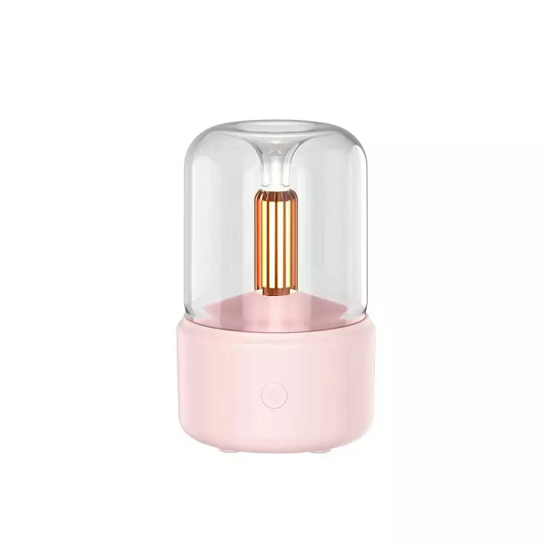 Mini Candle Lamp Aromatherapy Diffuser & Humidifier for Home and Office 120ml (USB)