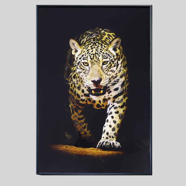 WA 1PC Tiger glass Wall Art Painting Modern Home Decor Wall Art Easy to install (W) 15.7''x24'' (H)