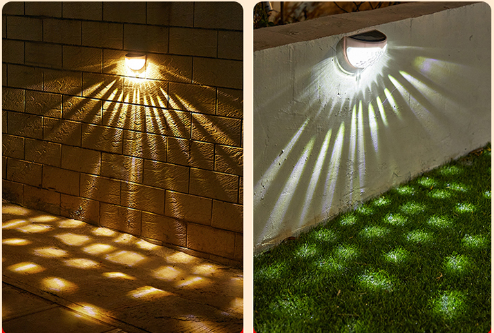 LED Solar Outdoor Garden Decoration New Stair Light Solar Light And Shadow Night Light Solar Wall Light