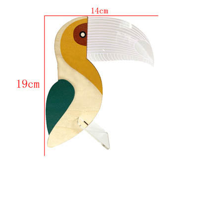 Whale Peacock Wooden Decoration Transparent Acrylic LED Decorative Light Home Decoration Pelican Lighting Decoration