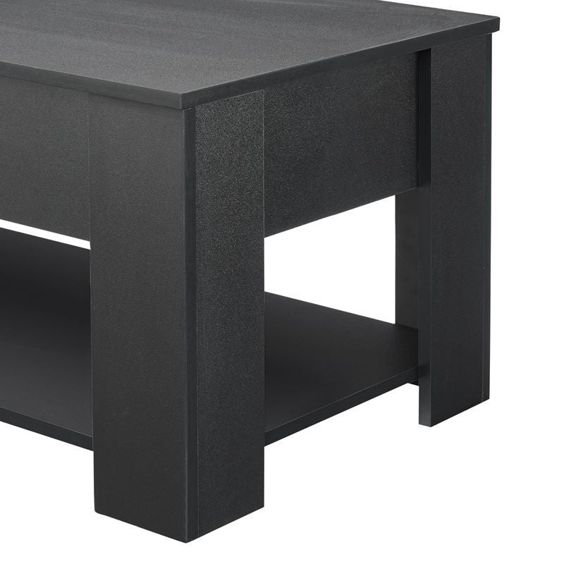 Lift Top Coffee Table with Storage Compartment, Black