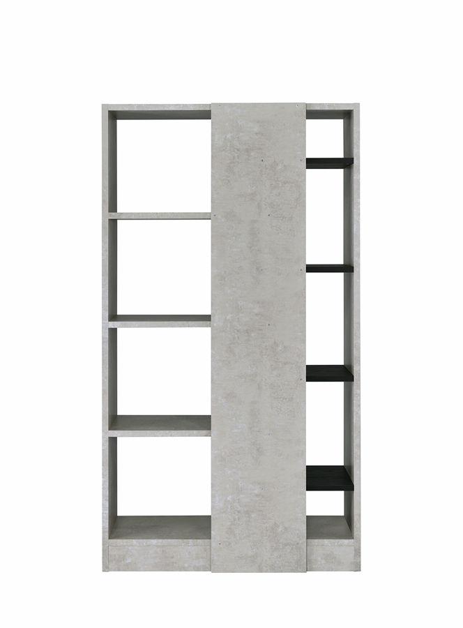 Magna Bookshelf in Faux Concrete & Black 92532