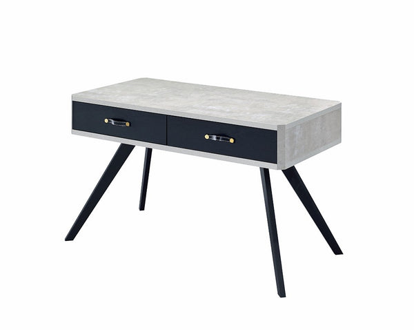 Magna Desk in Faux Concrete & Black 92530