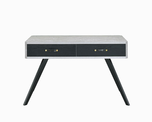 Magna Desk in Faux Concrete & Black 92530