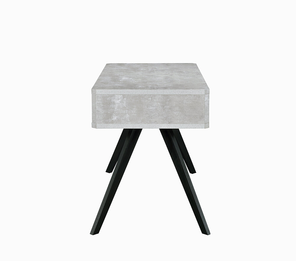 Magna Desk in Faux Concrete & Black 92530