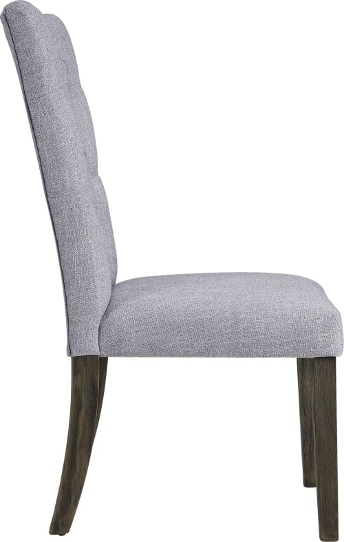 Merel Side Chair (Set-2) in Gray Fabric & Gray Oak 70168