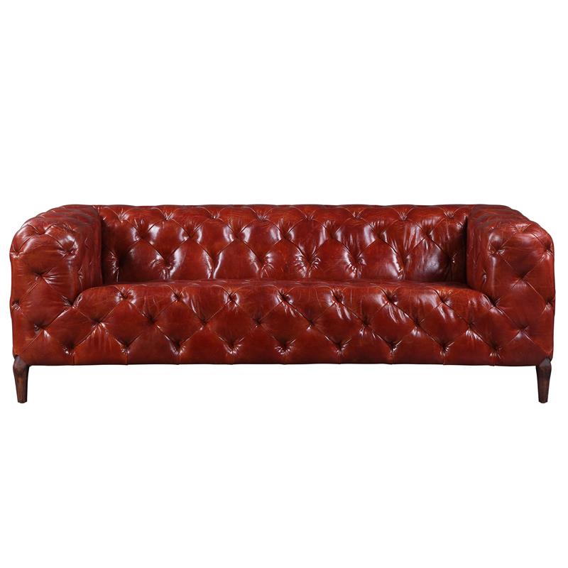 Orsin Sofa, Merlot Top Grain Leather 55070