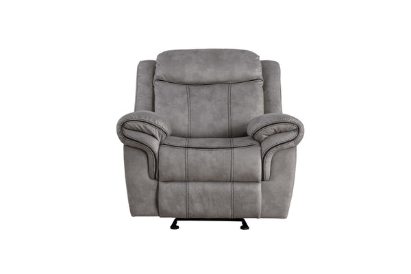 Zubaida Glider Recliner, 2-Tone Gray Velvet 55027