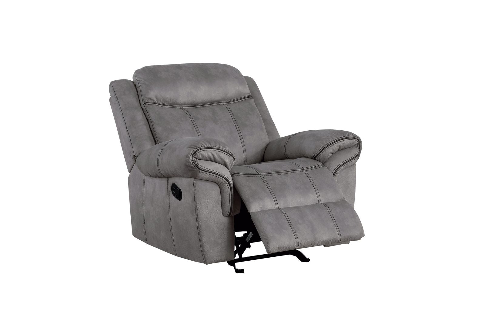 Zubaida Glider Recliner, 2-Tone Gray Velvet 55027