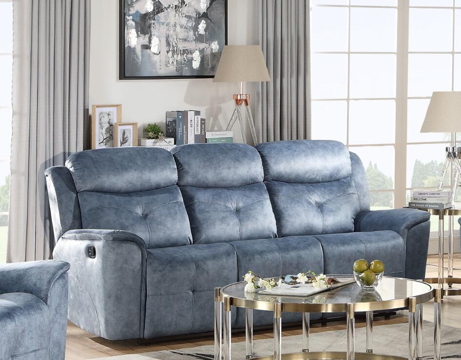 Mariana Sofa (Motion), Silver Blue Fabric 55035