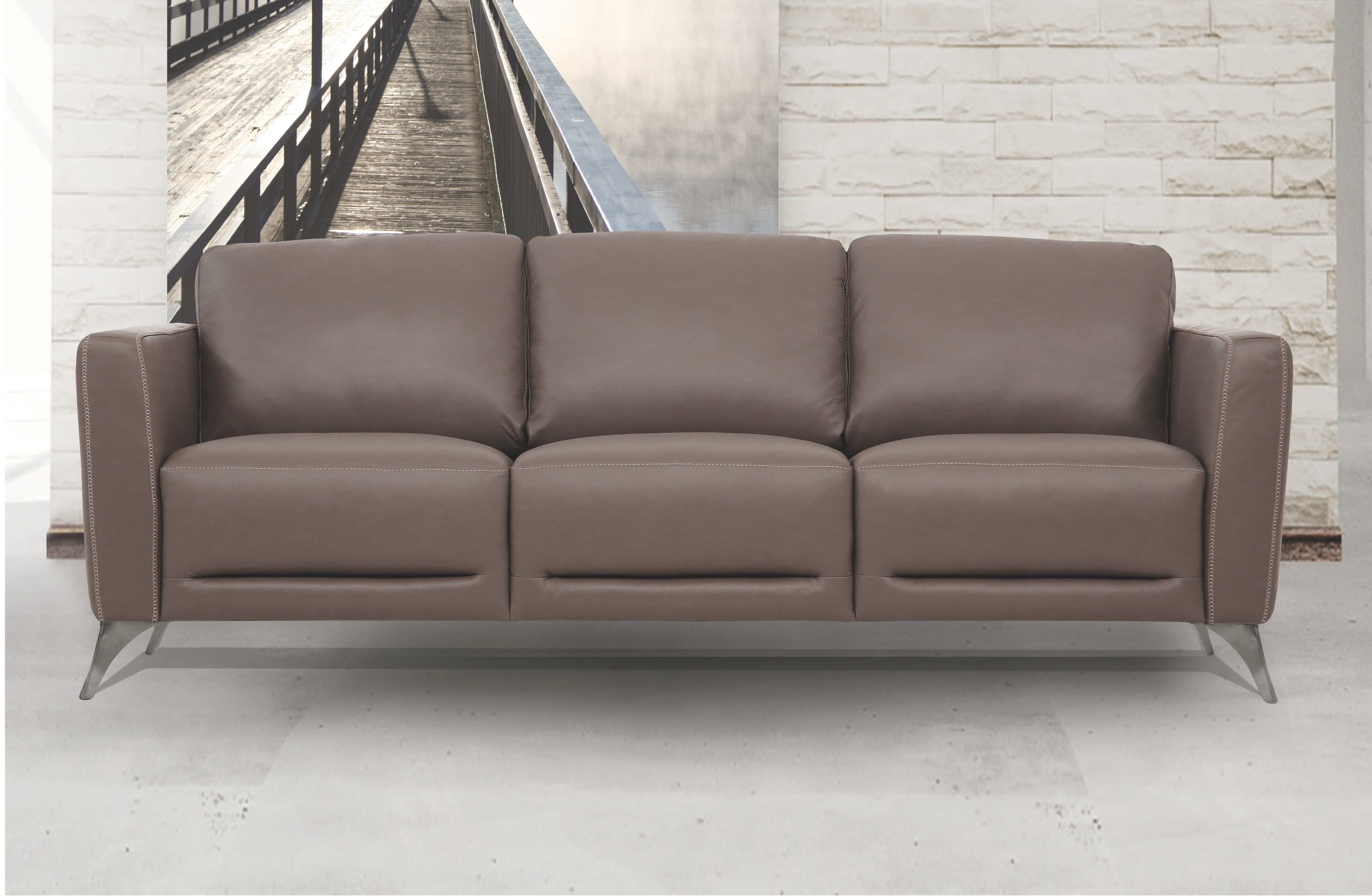 Malaga Sofa, Taupe Leather 55000