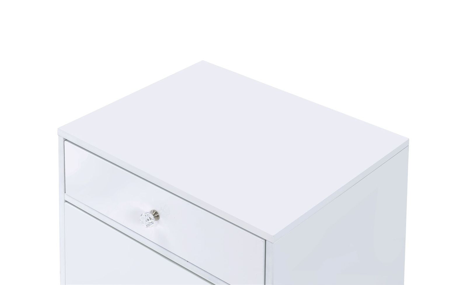 Ottey Cabinet in White High Gloss & Gold 92543