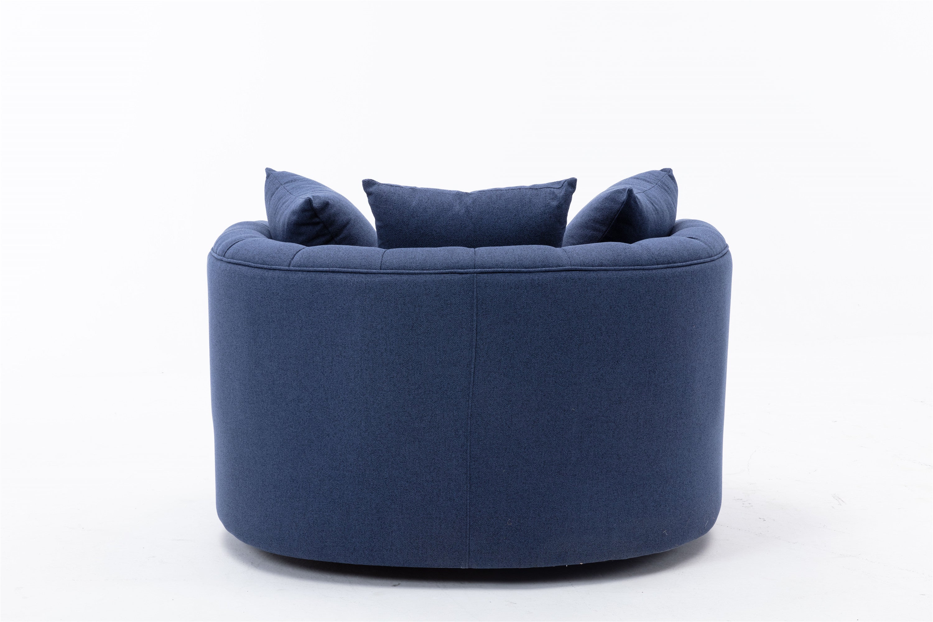 Modern Akili swivel accent chair barrel chair for hotel living room / Modern leisure chair Navy  fabric