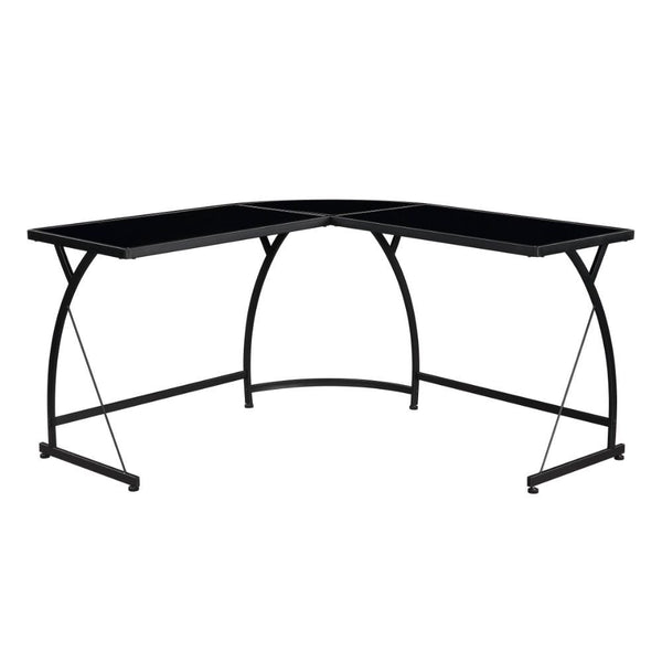 Janison Desk, Black Glass & Black 92590