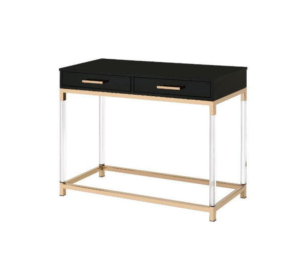 Adiel Console Table, Black & Gold Finish 82348