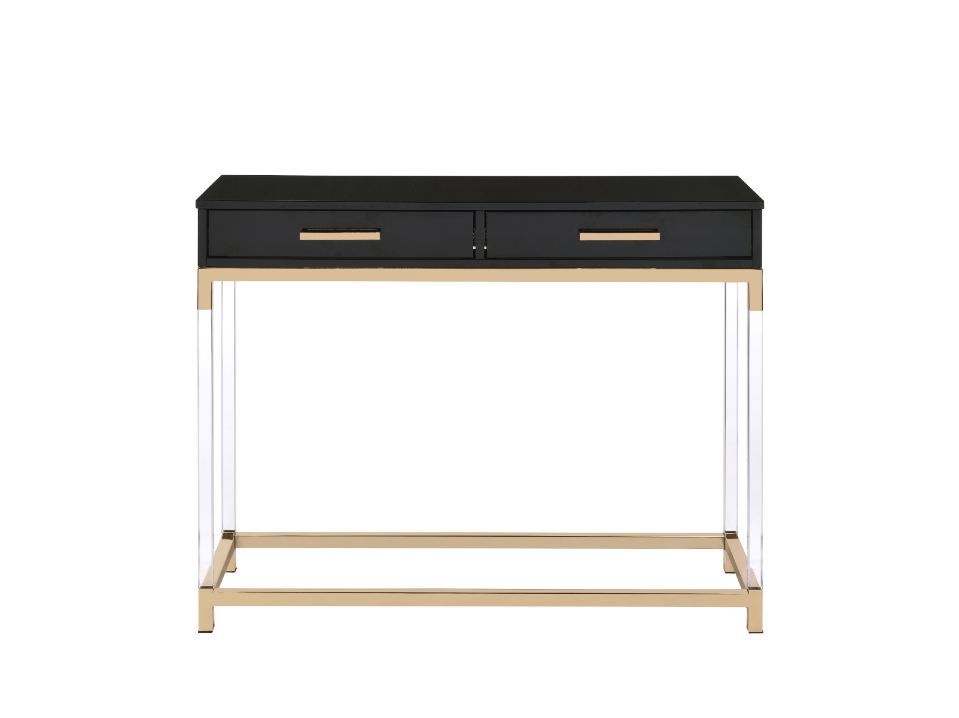 Adiel Console Table, Black & Gold Finish 82348