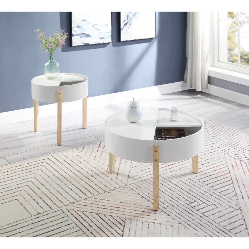 Bodfish Coffee Table, White & Natural 83215