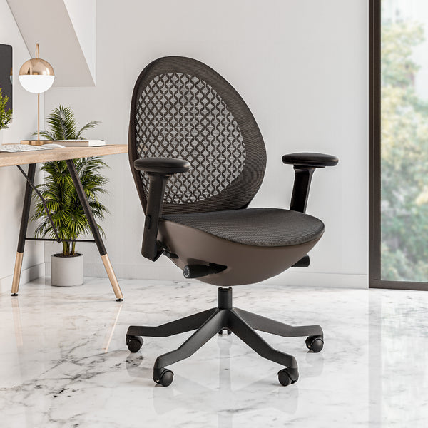 Techni Mobili Deco LUX Executive Office Chair, Taupe