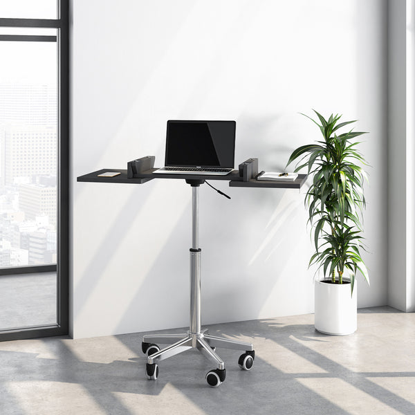 Techni Mobili Folding Table Laptop Cart, Graphite