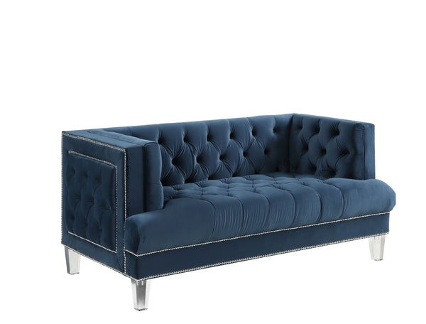 Ansario Loveseat, Blue Velvet 56456