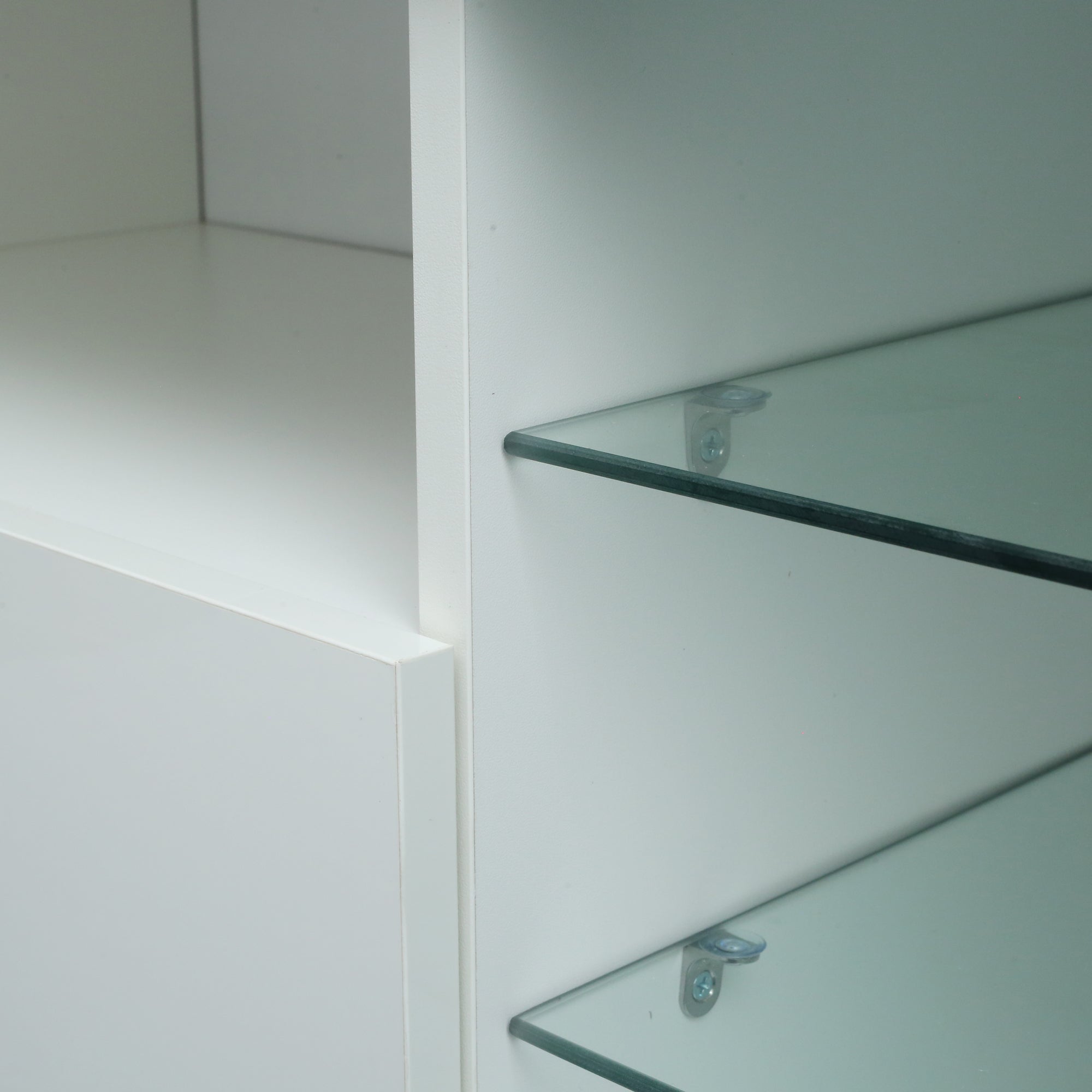 TV Stand  High Gloss Doors Modern TV Stand LED (White)