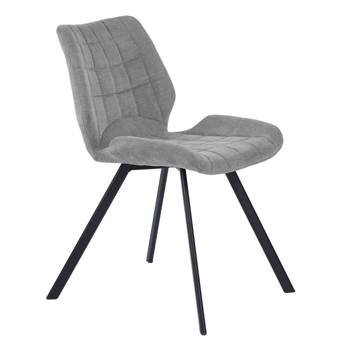 Fabric Dining Chairs, Grey (Set of 2)