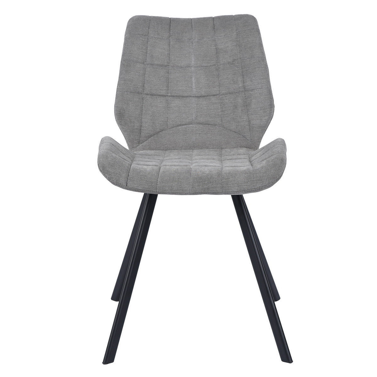 Fabric Dining Chairs, Grey (Set of 2)