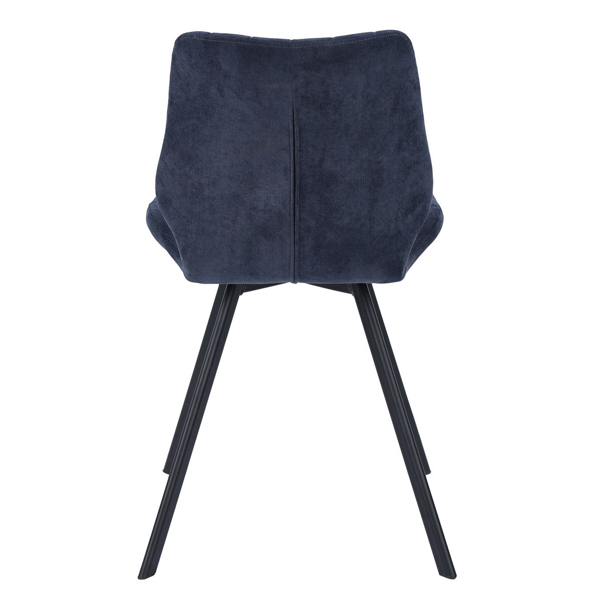 Fabric Dining Chairs, Dark Blue (Set of 2)