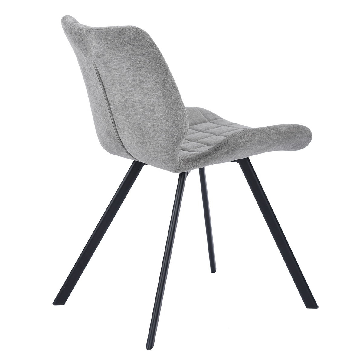 Fabric Dining Chairs, Grey (Set of 2)