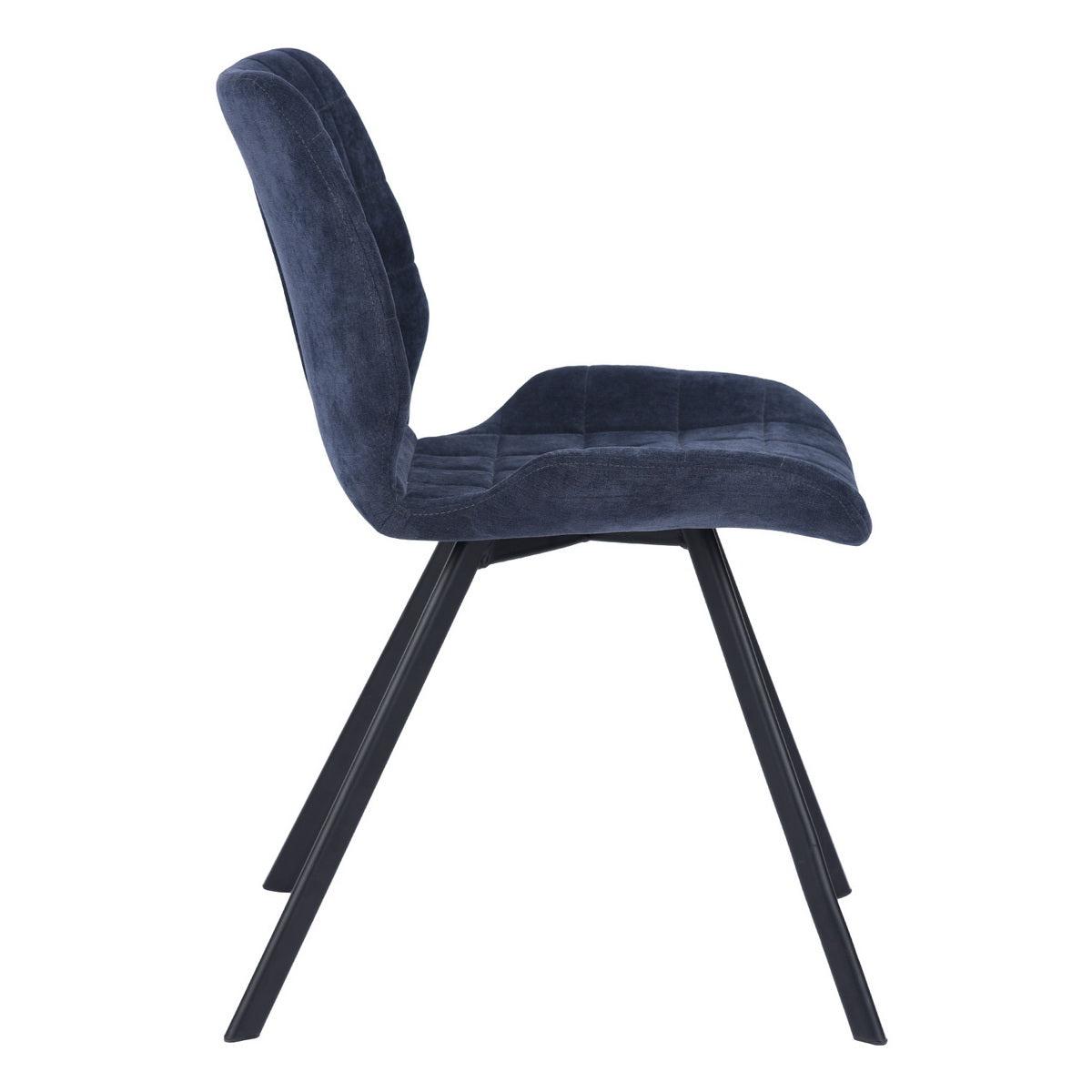 Fabric Dining Chairs, Dark Blue (Set of 2)