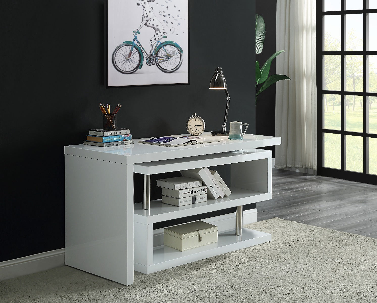 Writing Desk, White Finish