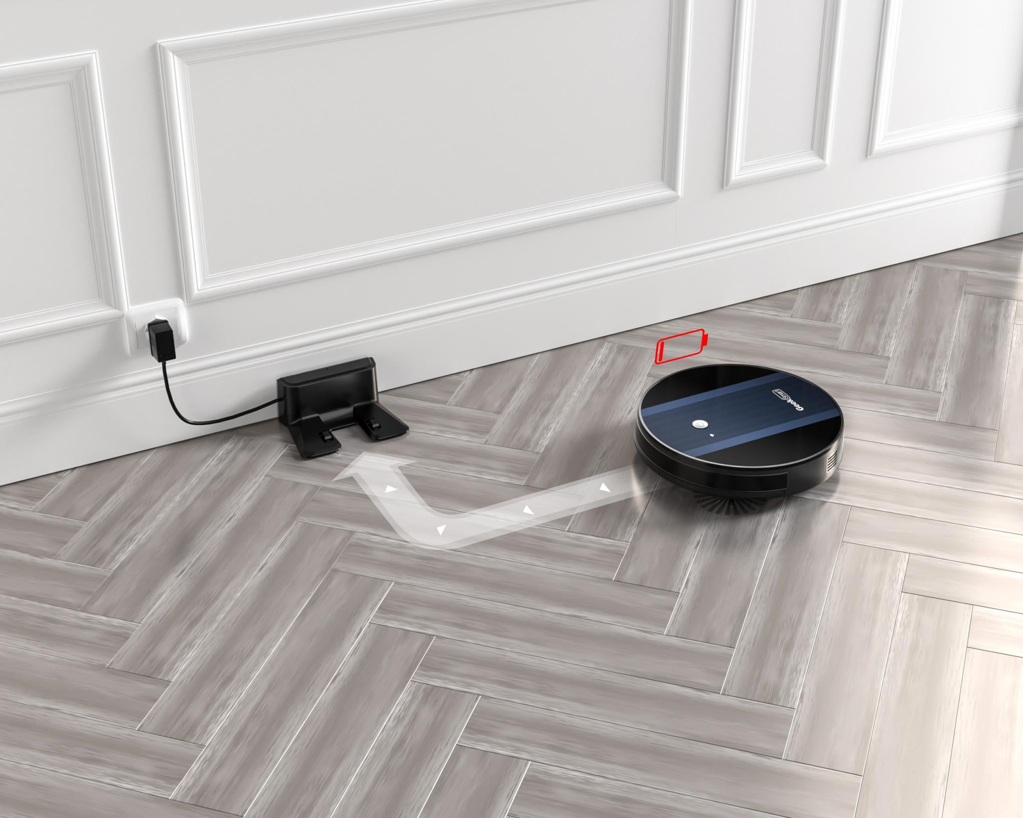 Geek Smart Robot Vacuum Cleaner G6 Plus,1800Pa Strong Suction, Automatic Self-Charging, App Control