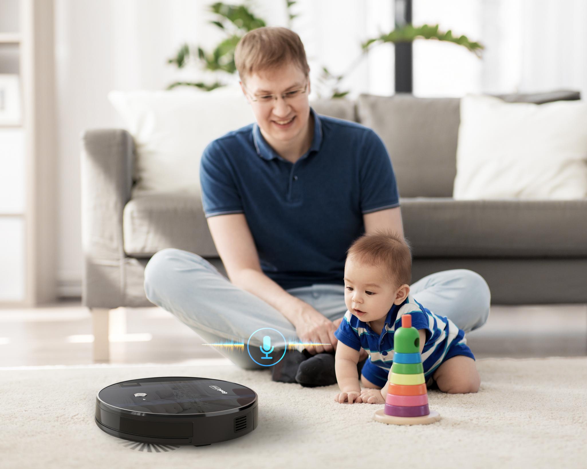 Geek Smart Robot Vacuum Cleaner G6 Plus,1800Pa Strong Suction, Automatic Self-Charging, App Control